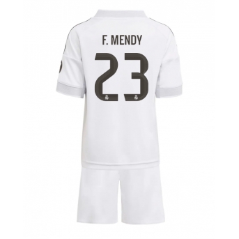 Billige Fotballdrakt Real Madrid Ferland Mendy #23 Replika Hjemmedraktsett Barn 2025-26 Kortermet (med bukser)